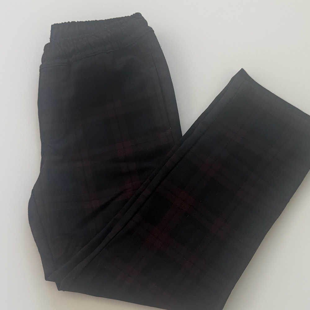 Men's Black Plaid Pants